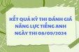 THÔNG BÁO KẾT QUẢ KỲ THI ĐÁNH GIÁ NĂNG LỰC TIẾNG ANH NGÀY THI 08/09/2024